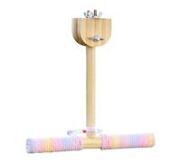 Jouet balançoire pour perroquets en Bois avec perchoirs en Corde de Coton, Jouet Anti-Ennui pour Oiseaux en Cage, entraînement interactif pour équilibrer Les Oiseaux