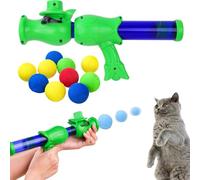 Jouet Balle Chat - Lanceur Manuel ABS 10 Sphères Souples Multicolores Portée Longue Utilisation Intuitive, Lanceur Interactif Animaux Intérieur | Cadeau Ludique Propriétaire Félin Pour Chasser Courir