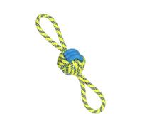 Jouet Balle nouée ø 7 cm x 30 cm Bleu & Jaune pour chien