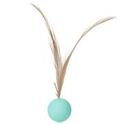 Jouet balle pour chat avec plume - Jouet balle interactif pour chat avec plume | Balle de jouet interactive pour chat, balle rebondissante interactive en caoutchouc élastique solide résistant aux mors