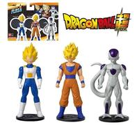 Bandai Jouet Dragon Ball Z – Pack 3 figurines Flash Series 10 cm – Multicolore Mixte
