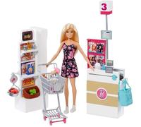 Jouet - Barbie - Coffret Supermarché - Poupée incluse - Accessoires variés - Pour enfants à partir de 3 ans
