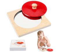 Jouet Bébé 0-18 Mois Miroir Eveil Montessori, Miroir Bebe Eveil, Jouet d'Éveil Bébé 6 Mois Cadeau pour Bébé Naissance Fille Garcon 0 3 6 12 Mois, Jouets Sensoriels pour l'Éveil des Bébés