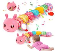 Jouet Bebe 0-3-6-9-12 Mois,Jouet en Peluche Chenille Musicale, Jeux Bébé Eveil 0-3 0-6 Mois,Cadeau Naissance Fille Garcon Bébé