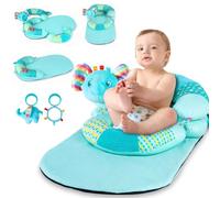 Jouet Bebe 0-3-6-9 Mois, 3 en 1 Tummy Time Éléphant Tapis d Eveil bebe avec Anneau Dentition, Hochet et Miroir, Jeux Bébé Eveil, Cadeau Naissance Fille Garcon Bébé