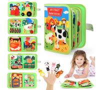 Jouet Bebe 1 an Busy Board Montessori, Thèmes de la Ferme Planche d'Activités 20 en 1 pour Tout-Petits, Montessori Livre en Feutre Enfant, Cadeau pour Enfants Garçon Fille 1 2 3 4 Ans