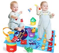 Jouet Bebe 1 an,Jeux Montessori Pêche a la Ligne pour Enfant 1 2 3 Ans Fille Garçon,Educatif Jouet Bébé,Gobelets empilables,compter les chiffres,trier par couleur,Cadeau pour Fille Garcon 6 12 18 Mois
