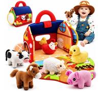 Jouet Bebe 6 Mois Animaux de la Ferme en Peluche Jeux Sensoriel Bebe Naissance Garcon Fille Cadeau Bébé 6 9 Mois Jouet Bebe