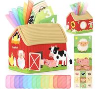Jouet Bebe 6 Mois Jeux Montessori Jouet Sensoriel Bebe Boîte à Mouchoirs Jouets D'activité et de Développement pour Bébés 6 12 Mois