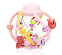Jouet bébé balle de préhension, jouets sensoriels anneau de dentition, hochet bébé, jouet d'éveil Montessori, anneau de dentition en silicone sans BPA, à partir de 3 mois