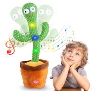Jouet Bebe Cactus Qui Danse Et Répète Parlant Chante Dansant Parle Bouge Chantant Éclairage Cactus Convient 6 Mois 1 an Bebe Peluche Interactive Fille Garcon Enfants De Noel Toys avec 120 Chansons