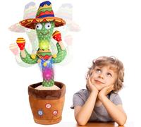 Jouet Bebe Cactus Qui Danse Et Répète Parlant Chante Dansant Parle Bouge Chantant Éclairage Cactus Convient 6 Mois 1 an Bebe Peluche Interactive Fille Garcon Enfants De Noel Toys avec 120 Chansons