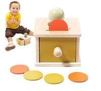 Jouet Boîte à Pièces - Boîte en Bois d’Object Permanence pour Tout-Petits, Jouet Éducatif, Aide Pédagogique, Ensemble Balles & Pièces, Jouett d’Apprentissage pour Bébé 1 an