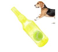 Jouet bouteille d'eau chien, balle tennis dans un jouet chien en bouteille, jouet interactif bouteille grinçante for chien, bouteille jouet for animaux compagnie for petit, moyen et grand chien.(Yello