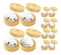 Jouet Brioche à Presser - 12 Pcs Dumpling Vapeur Squishy avec Vapeur, Balle Anti-Stress Montée Lente, Gadget Sensoriel Fidget, Cadeaux Fête Anniversaire | pour Adultes Bureau École