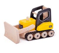 Jouet bulldozer en bois