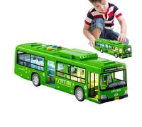 Jouet Bus De Ville - ABS 28,5x6,5x7,5cm | Grand Jouet De Véhicule De Bus Électrique, Modèle À Piles Avec Musique Et Lumières | Jeu Éducatif Avec Portes Ouvrantes Pour L'anniversaire Des Et Un