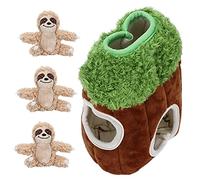 Jouet Cache-Cache pour Chien, Paresseux en Peluche à l'intérieur du Coffre, Jouet Interactif pour Chien, Jouet Interactif pour Chien de Terrier avec Couineur, Jouet Cache-Cache