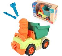 Jouet camion de construction, engins de chantier voitures jouet tombereau, camion de ciment, grue cadeau pour les enfants de 3 ans et plus (tombereau + mini-figures)