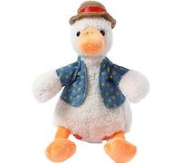 Jouet Canard Parlant avec Gilet Mignon et Chapeau de Paille (USB | Coton doux de qualité supérieure, Jouet éducatif amusant, Soulagement du stress pour les adultes, Design accrocheur,