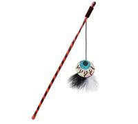 Jouet Canne de Jeu pour Chats - Jouet Amusant de Nuit de sorcières pour Chatons | Tige Ergonomique avec fantôme pour soulager l'ennui, Simulation de Chasse et d'exercice