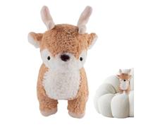 Jouet cerf - Figurine de poupée de 9,8 pouces | 180 g en peluche de renne en peluche douce, décoration en coton PP doux, cadeau pour enfants, adultes, filles, petite amie, anniversaire, chambre à