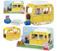 Jouet - CHARACTER OPTIONS - Peppa Pig Camping-car en bois avec figurine - Jaune - Intérieur - Mixte