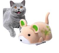 Jouet Chat Électronique Qui Bouge Tout Seul Tissu Peluche Taille Compacte | Simulation Taille Compacte Convenant Aux Chats De Petite, Moyenne Et Grande Taille Abricot