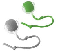 Jouet Chat Interactif 2 Pièces Balle Chat Qui Bouge Toute Seule Interieur avec Speedy Tail 2.0 Balle Interactive Chats Intelligent, Balles Roulante Automatique pour Chats et Chiens (Gris + Vert)