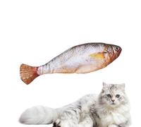 Jouet Chat Poisson Frétillant Électrique Réaliste avec Housse Lavable pour