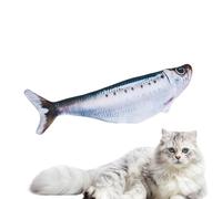 Jouet Chat Poisson Frétillant Électrique Réaliste avec Housse Lavable pour