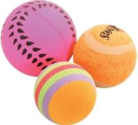 Jouet chat set de balles 3pcs 4cm orange Zolux