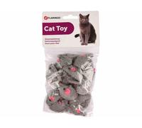 Flamingo Jouet Souris à Poil Court pour Chat Gris 5 cm 12 Pièces