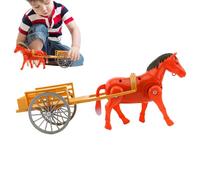 Jouet Cheval électrique - ABS 11,81x4,72 Pouces | Modèle de Bureau de Chariot, Ornement tiré par des Chevaux | Maison, école, crèche, intérieur, extérieur.