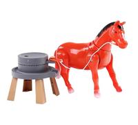 Jouet Cheval électrique pour Enfants, Cheval Jouet Rotatif avec Moulin, Joint Flexible, Rechargeable, meulage réaliste, Ensemble de Jeu Amusant