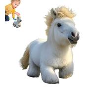 Jouet Cheval Robot - Peluche Blanc/Café/Marron, 1 Pièce | Cheval intelligent de simulation électrique interactive mignonne, animal de compagnie robotique doux pour garçons et filles, anniversaire, app