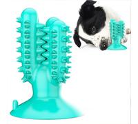 Jouet Chien Indestructible pour Chiot - Jouet à Mâcher pour Dents Fortes - Balle Rebondissante Interactive avec Nourriture (Bleu lac)