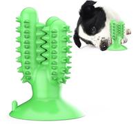 Jouet Chien Indestructible pour Chiot - Jouet à Mâcher pour Dents Fortes - Balle Rebondissante Interactive avec Nourriture (Vert)