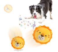 Jouet Chien Interactif, 2025 New Jouet pour Chien, Active Moving Pet Plush Toy, Jouet de Balle Rebondissante pour Chiens, Balle Interactive Chien, Jouet Amusant Parlant et Répétitif (Lion)