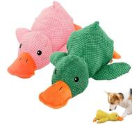 Jouet Chien,Jouet Anti-Stress Pour Chien,Jouet à MâCher Canard Peluche Qui Couine Jouets pour Chiens Doux et CâLin Peluche Interactive pour Chiens de Petite, Moyenne et Grande Taille (F-2PCS-45CM)