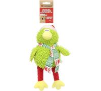 Jouet Chien - Noël - Viviana Oiseau Vert - 31 cm - Peluche Douce avec Squeaker - Jouet de fête Flamingo