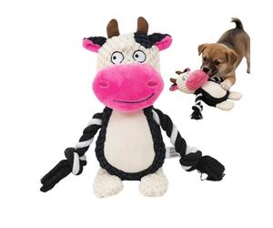 Jouet Chien Vache Coucou en Peluche Vache Interactif à Mâcher