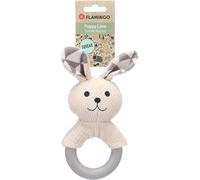 Flamingo Jouet Chiot RABBO Lapin avec Anneau Blanc 10x6,5x21,2CM