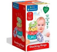 Jouet - Clementoni - Tour Colorée Pyramide Montessori Cercles Baby Puzzle - 100% Recyclé - A Partir De 6 Mois