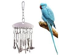 Jouet cloche en acier inoxydable pour oiseaux - Outil à main en acier inoxydable Parrot Cage Toys | Enquête interactive sur le jeu éducatif, jeu d'oiseaux de soulagement de l'ennui pour petits