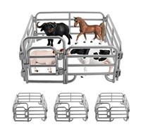 Jouet Clôture Cheval 16 PCS, Accessoires Ferme Jouet Enfant Animaux La Clôture de Ferme en Plastique est Utilisée pour Éduquer Les Cadeaux, La Décoration de Petits Paysages
