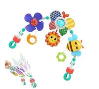Jouet coloré - Arc d'activité pliable en polypropylène - Jouet musical mobile « Honeybee Crib » - Hochet sensoriel - Jouet de dentition - Studio de jeu suspendu interactif pour le développement du jeu