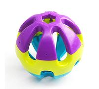 Jouet coloré durable en forme de balle avec clochette pour hamster, chat, perroquet, chien, lapin