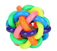 Jouet coloré en Forme de Cloche pour Chien, Jouet à Mâcher Interactif Non Toxique, Aide à Entraîner et à Divertir Les Petits Animaux de Compagnie, 7,6 Cm de Diamètre, Caoutchouc Souple