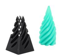 Jouet Cône en Spirale Cool pour Soulager l'anxiété, Décoration de Bureau Multifonctionnelle, Structure Imprimée en 3D, 2,17" X 4,33" (Vert Noir)